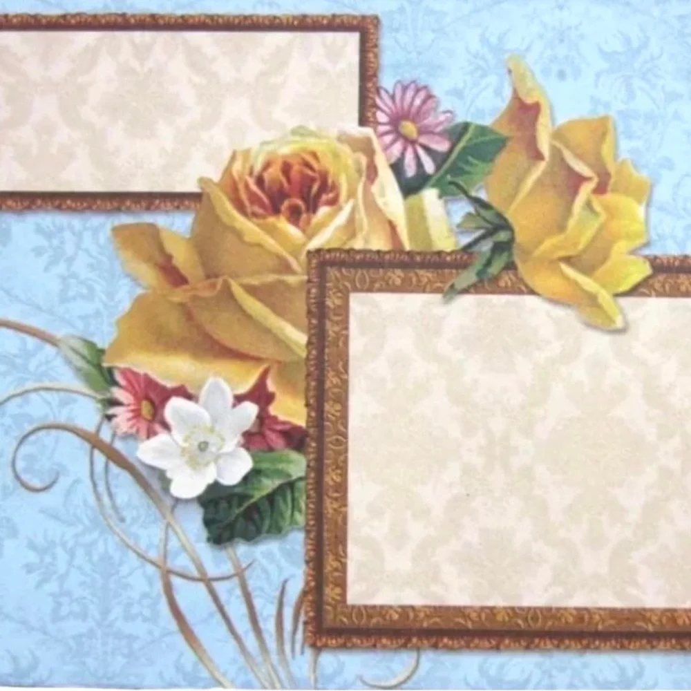 Punch Studio Single Gold Foil Fancy Shaped Note Card ~ Thank You Bouquet (64535)